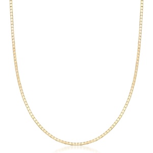 image:imageRossSimons 1mm 14kt Yellow Gold BoxChain NecklaceNo Gemstone