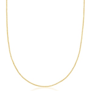 image:imageRossSimons 1mm 14kt Yellow Gold WheatChain NecklaceNo Gemstone