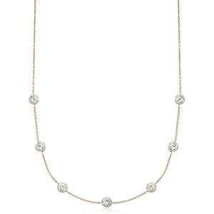 image:imageRossSimons 350 ct tw CZ Station Necklace in 14kt Yellow GoldCubic Zirconia