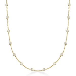 image:imageRossSimons 450 ct tw CZ Station NecklaceWhite
