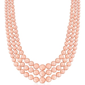 image:imageRossSimons 612mm Shell Pearl Graduated 3Strand Necklace with Sterling Silver18 Inches