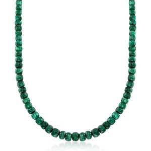 image:imageRossSimons Beaded Gemstone Necklace with Sterling Silver 8090 ct twEmerald