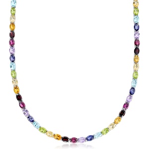image:imageRossSimons Gemstone Tennis Necklace in Sterling SilverAmethyst