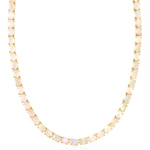 image:imageRossSimons Gemstone Tennis Necklace in Sterling SilverOpal