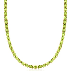 image:imageRossSimons Gemstone Tennis Necklace in Sterling SilverPeridot