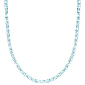 image:imageRossSimons Gemstone Tennis Necklace in Sterling SilverTopaz