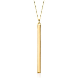 image:imageRossSimons Italian 14kt Yellow Gold Bar Pendant Necklace 18 inches