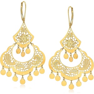 image:imageRossSimons Italian 14kt Yellow Gold Filigree Chandelier Earrings