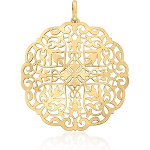 image:imageRossSimons Italian 14kt Yellow Gold Filigree Medallion Pendant