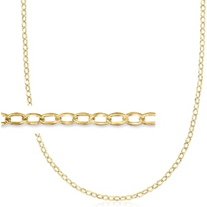 image:imageRossSimons Italian 14kt Yellow Gold OvalLink NecklaceNo Gemstone