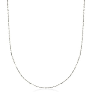 image:imageRossSimons Italian 15mm Sterling Silver Adjustable SingaporeChain Necklace
