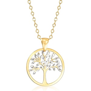 image:imageRossSimons Italian 18kt 2Tone Gold CutOut Tree Of Life Pendant Necklace 175 inches