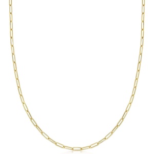 image:imageRossSimons Italian 18kt Yellow Gold Paper Clip Link NecklaceNo Gemstone
