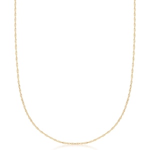 image:imageRossSimons Italian 1mm 14kt Yellow Gold RopeChain NecklaceNo Gemstone