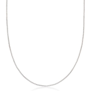 image:imageRossSimons Italian 1mm Sterling Silver Adjustable WheatChain Necklace