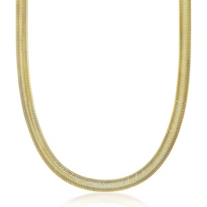 image:imageRossSimons Italian 8mm 14kt Yellow GoldPlated SnakeChain Necklace 18 inches