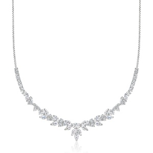 image:imageRossSimons RhodiumPlated Floral Necklace With 860 ct tw Czs 18 inches