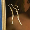 image:imageRossSimons 050 ct tw Diamond Linear Drop Earrings in 14kt Yellow Gold