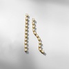 image:imageRossSimons 062 ct tw Diamond Linear Drop Earrings in 18kt Gold Over Sterling