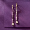 image:imageRossSimons 100 ct tw Diamond Linear Drop Earrings in 14kt Yellow Gold