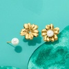image:imageRossSimons 14kt Yellow Gold Flower Petal Earring Jackets