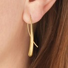 image:imageRossSimons 14kt Yellow Gold Long Teardrop Earrings
