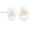 image:imageRossSimons 16x13mm Cultured Baroque Pearl Earrings in 14kt Yellow Gold