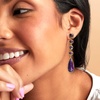 image:imageRossSimons 2640 ct tw Amethyst Drop Earrings in 18kt Gold Over Sterling