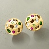 image:imageRossSimons 270 ct tw MultiGemstone Button Earrings in 18kt Gold Over Sterling