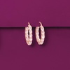 image:imageRossSimons 335 ct tw Morganite InsideOutside Hoop Earrings in 18kt Rose Gold Over Sterling