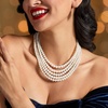 image:imageRossSimons 485mm Cultured Pearl 5Strand Layered Necklace with Sterling Silver160 Inches