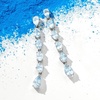 image:imageRossSimons 530 ct tw Aquamarine Linear Drop Earrings in Sterling Silver