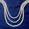 image:imageRossSimons 58mm Cultured Pearl 3Strand Necklace With Sterling SilverNo Gemstone