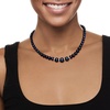 image:imageRossSimons 59mm Graduated Black Cultured Pearl Necklace With 26 ct tw Diamonds in Sterling Silver16 Inches
