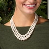 image:imageRossSimons 6115mm Cultured Pearl Graduated 3Strand Necklace With 14kt Yellow GoldNo Gemstone