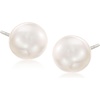 image:imageRossSimons 65125mm Shell Pearl FrontBack Earrings in Sterling Silver