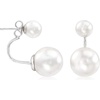 image:imageRossSimons 65125mm Shell Pearl FrontBack Earrings in Sterling Silver