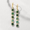 image:imageRossSimons 725 ct tw Emerald SquareLink Drop Earrings in 18kt Gold Over Sterling