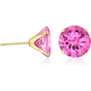 image:imageRossSimons 870 ct tw Pink Topaz Stud Earrings in 14kt Yellow Gold
