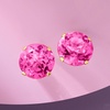 image:imageRossSimons 870 ct tw Pink Topaz Stud Earrings in 14kt Yellow Gold