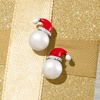image:imageRossSimons 885mm Cultured Pearl and Multicolored Enamel Santa Hat Earrings in Sterling Silver