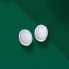 image:imageRossSimons BezelSet Opal Stud Earrings in Sterling Silver