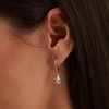 image:imageRossSimons DiamondAccented Love Knot Drop Earrings in Sterling Silver