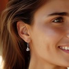 image:imageRossSimons DiamondAccented Love Knot Drop Earrings in Sterling Silver