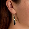 image:imageRossSimons Elongated Black Onyx Teardrop Spiral Earrings in 14kt Yellow Gold