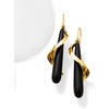 image:imageRossSimons Elongated Black Onyx Teardrop Spiral Earrings in 14kt Yellow Gold