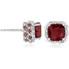 image:imageRossSimons Gemstone and 10 ct tw White Topaz Stud Earrings in Sterling SilverRuby