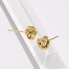 image:imageRossSimons Italian 14kt Yellow Gold Textured Love Knot Stud Earrings