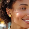 image:imageRossSimons Italian 14mm 18kt Gold Over Sterling Dome ClipOn Earrings