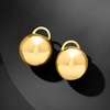 image:imageRossSimons Italian 14mm 18kt Gold Over Sterling Dome ClipOn Earrings
